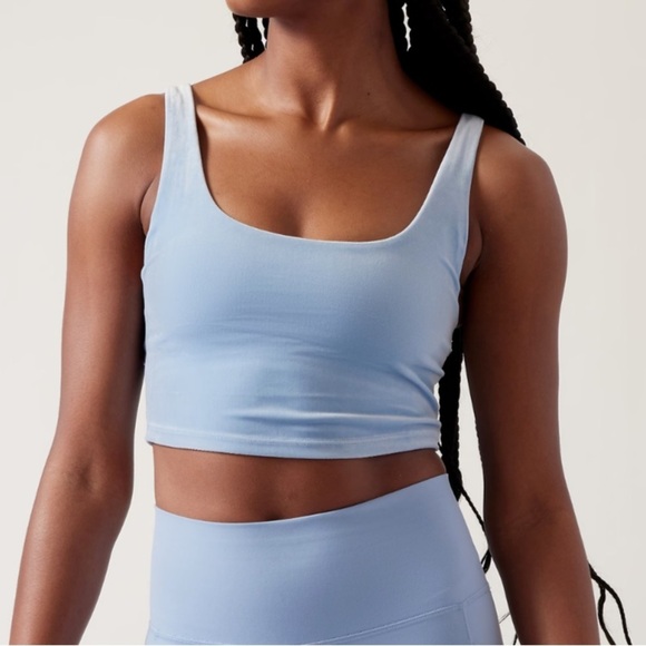 Athleta Tops - ATHLETA Velvet Cut Out Crop